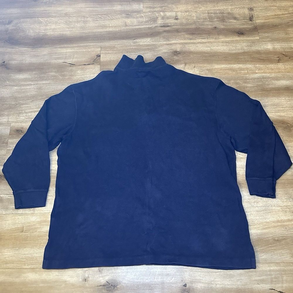 Polo Ralph Lauren‎ 1/4 Zip Pullover Sweater Mens 1XL Big Navy Blue Academia - Picture 7 of 10